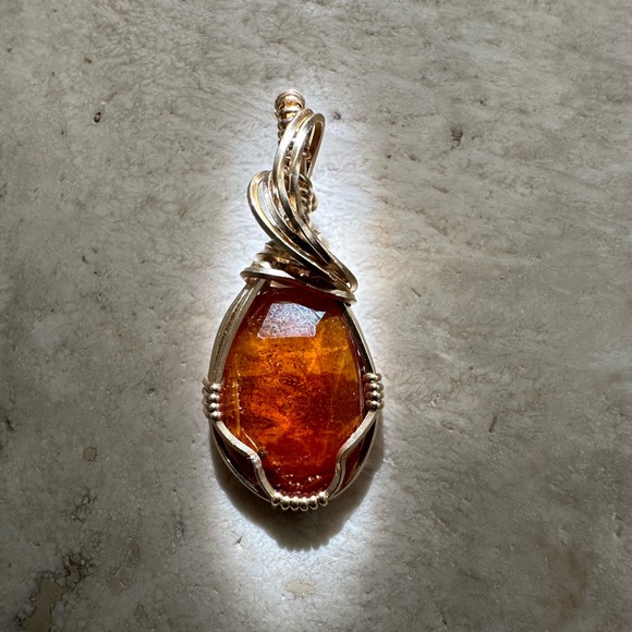 artifice jewelry Jewelry - 14k Gold Fill Orange Kyanite Necklace Pendant